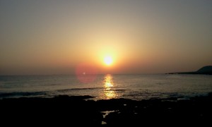 野島崎の夕日